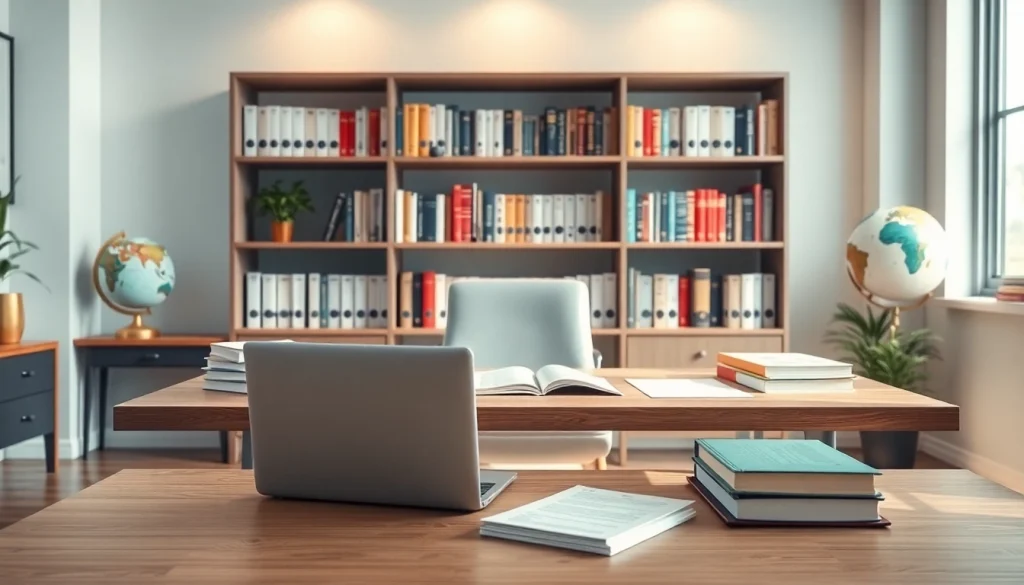 Bureau du traducteur assermenté démontrant son expertise dans les services de traduction assermentée en anglais.