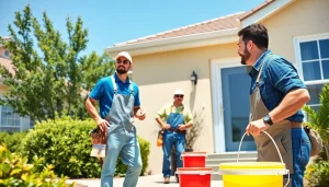 Transform your space with quality services from https://33626painters.com featuring expert painters at work.