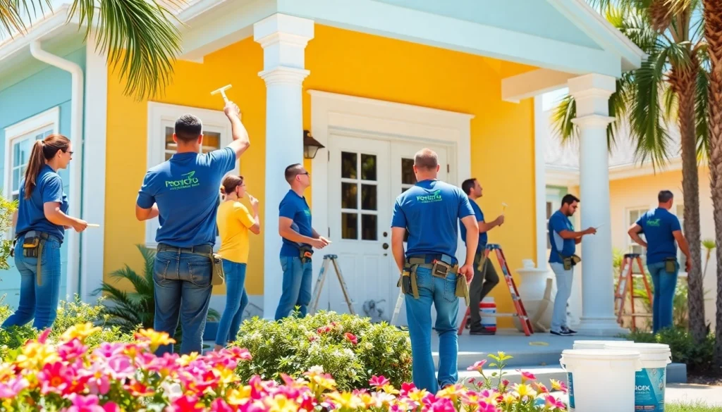 Enhance your home with quality painting from https://33626painters.com, showcasing professional painters at work.