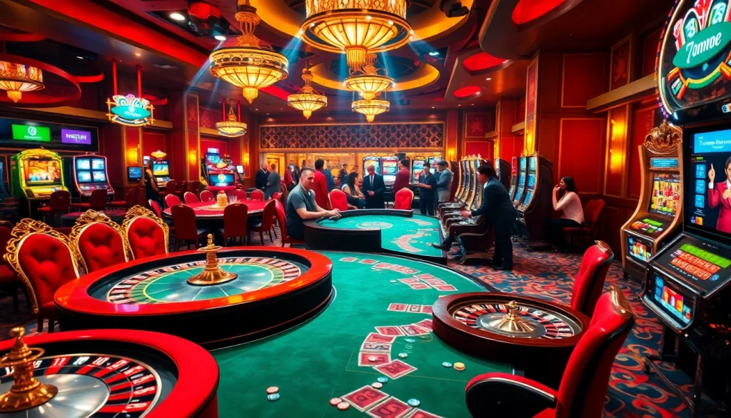 Exciting live gameplay at 7m.cn, showcasing poker tables and roulette wheels for gamblers.