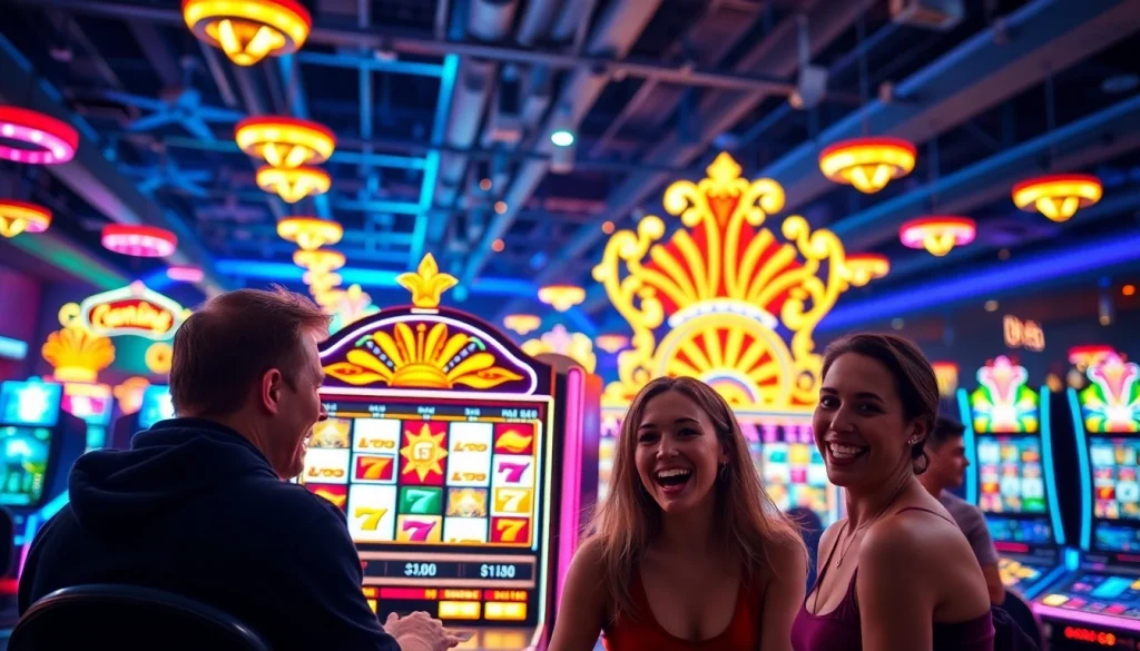 Menampilkan permainan slot seru petanitoto di kasino digital dengan pemain yang antusias.