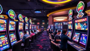 Menampilkan slot depo 5k di lingkungan permainan online yang menarik dan modern.