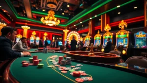 Experience the thrill of gambling at https://topclub.space/ with vibrant casino tables and roulette wheels.