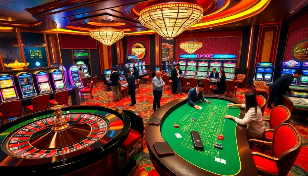 Experience thrilling moments at FUN88 Thailand's vibrant casino gaming scene, showcasing roulette, blackjack, and slots.