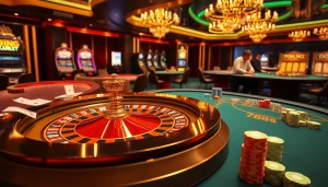 Experience the thrill of online gaming with immersive visuals at https://789betg.com/ showcasing a lively casino atmosphere.