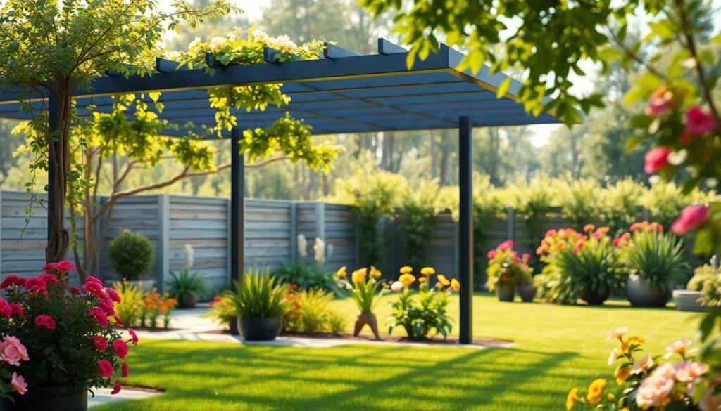 Enhance your outdoor experience with a modern steel pergola designed for elegance and durability.