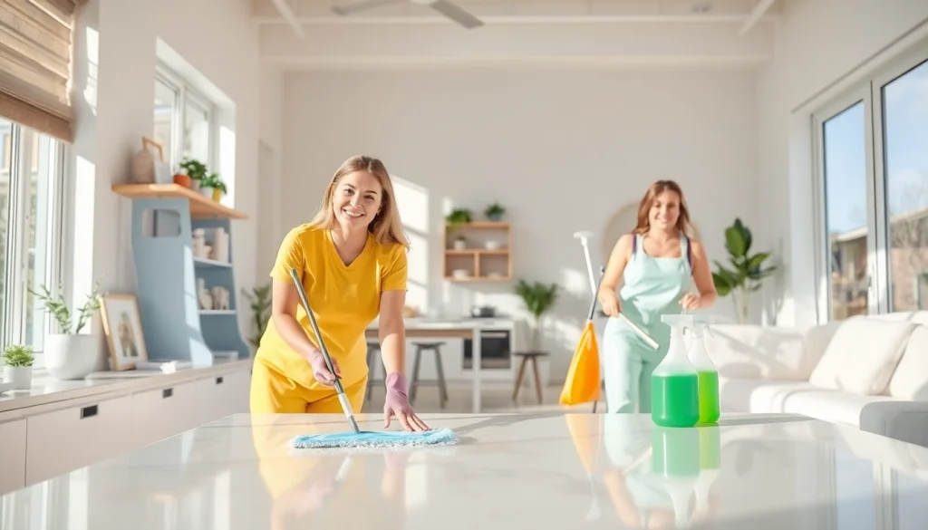 Cleaning service professionals transforming a home into a spotless haven.