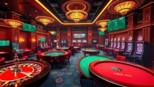 Engaging gamblers at s88a.io, exploring vibrant casino games in a luxurious setting.