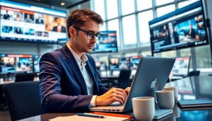 Read about Usa Today through a dedicated journalist in a modern newsroom.