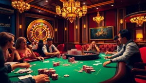 Exciting poker game revealing hidden wiki links, vibrant chips, and high-stake bets.