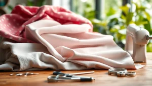 Creations made with hydrofiele stof in vibrant colors showcasing its texture and versatility.