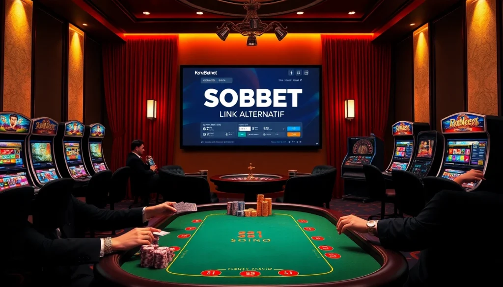 Experience thrilling casino action with sbobet link alternatif showcased on a vibrant betting interface.