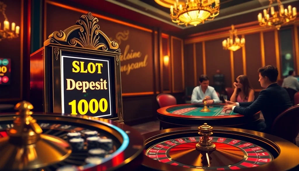 Nikmati permainan yang mendebarkan di mesin slot deposit 1000 dengan visual kasino yang dinamis.