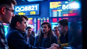 Menampilkan pengguna yang antusias dalam permainan qq8821 online dengan suasana yang energik.