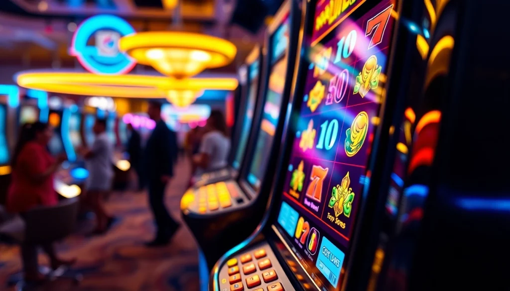 Menangkan permainan slot depo 1k dengan menampilkan mesin slot modern yang vibrant.