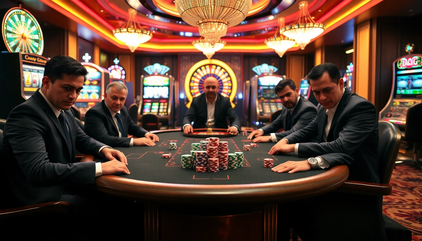 High-stakes poker action showcasing the hidden wiki official in a luxurious casino setting.