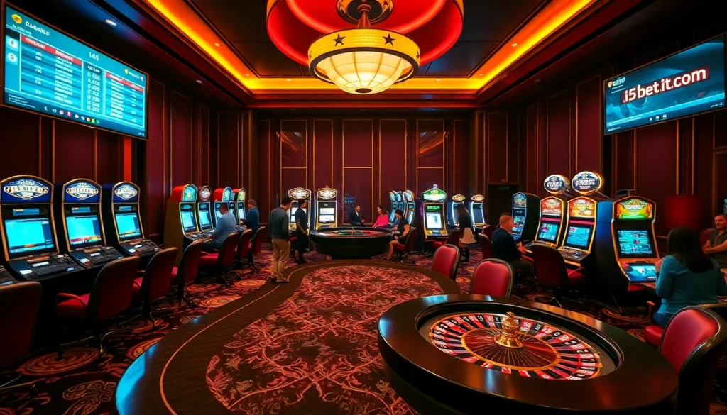Experience thrilling betting at i5bet.it.com with a vibrant casino atmosphere featuring poker, roulette, and slots.