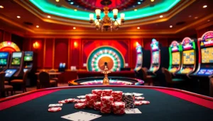 Experience the vibrant trang chủ tobet88 with poker chips and casino games in action.