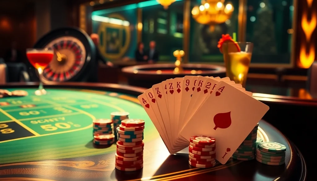 Experience thrilling gameplay at 68 game bài with vibrant cards and casino chips.