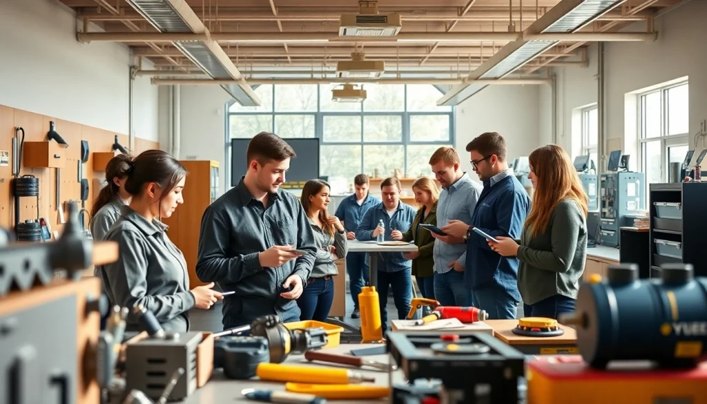 Students learning at a trade school in Tennessee focusing on hands-on training experiences.