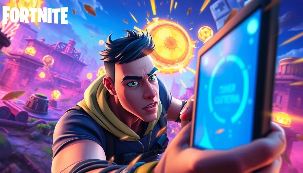 A gaming moment showcasing a player securing a one-ball elimination in Fortnite's intense battle environment.