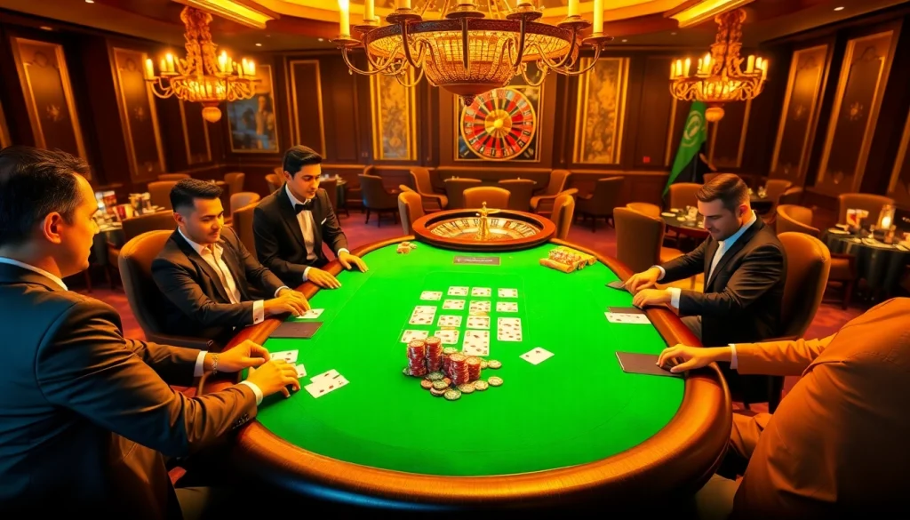 Experience the thrill of high-stakes gambling at DN88 casino with vibrant poker games and professional players.
