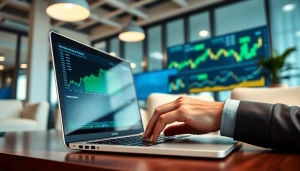 Acheter bitcoin en ligne avec un professionnel utilisant un ordinateur portable.