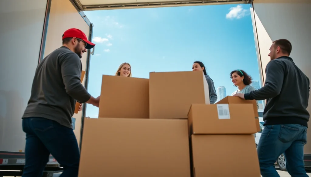 Calgary movers efficiently loading a truck, showcasing teamwork and professionalism.