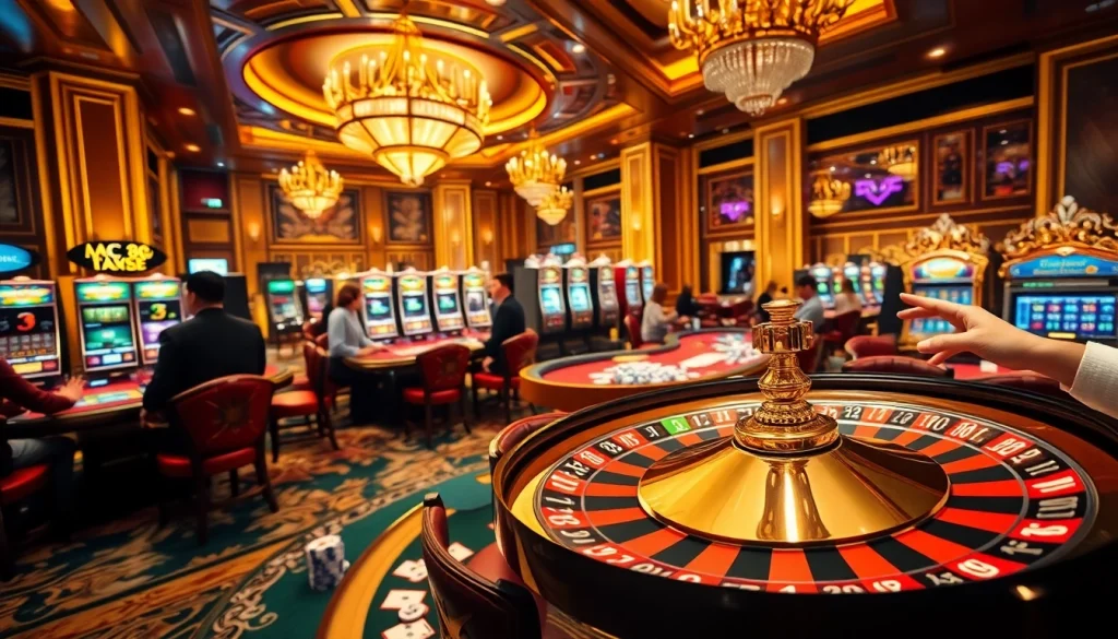 Exciting gaming experience at GG88 casino with vibrant tables and players ready to win.