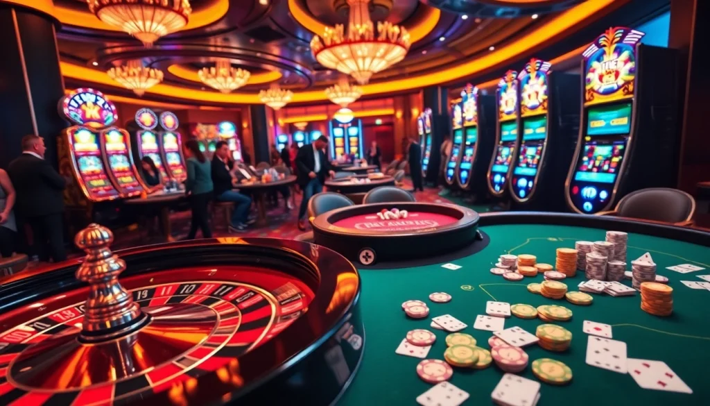 Join the excitement at https://xx88.nl/ with a vibrant casino atmosphere featuring roulette and poker tables.