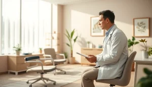 Engaging psychiatrist dubai discussing mental health in a serene clinic environment.