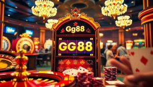 Experience the thrill of winning at the gg88 slot machine in a luxurious casino setting.