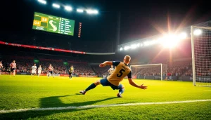 Catch exhilarating live soccer action with real-time ผลบอลสด updates displayed prominently.