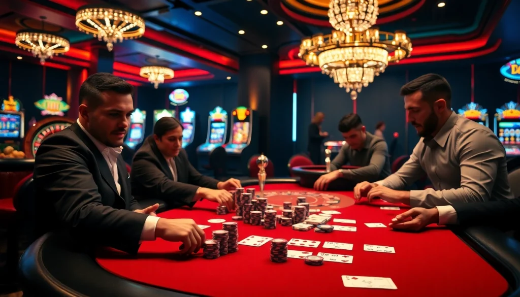 Découvrez le frisson du casino en ligne avec un gameplay de poker captivant et des visuels de casino vibrants.