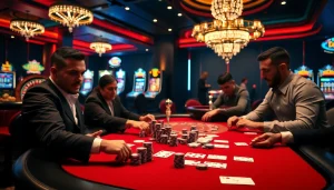 Découvrez le frisson du casino en ligne avec un gameplay de poker captivant et des visuels de casino vibrants.