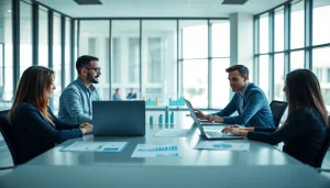 Explore competitive intelligence faqs with a professional team discussing strategies in a bright office.