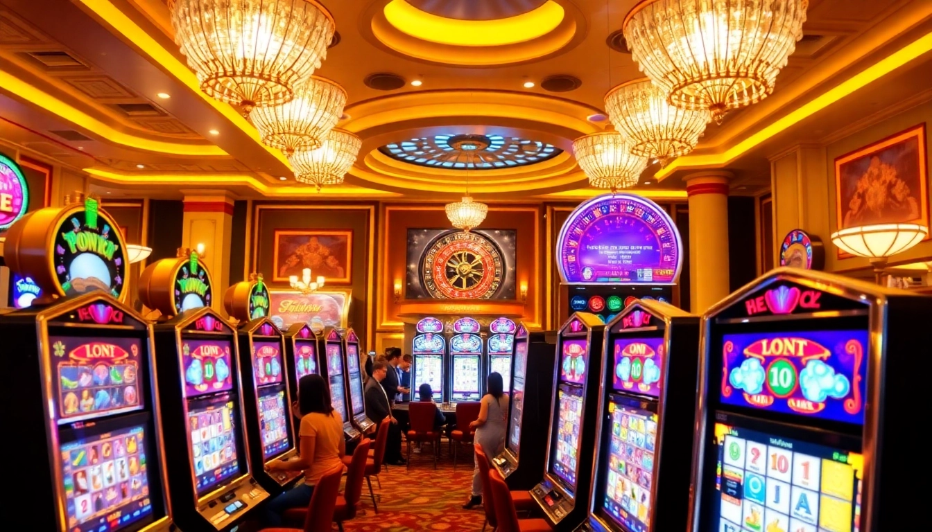 Experience thrilling judi slot action in a vibrant casino environment filled with excitement.