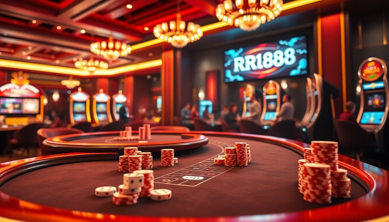 RR88 players enjoying the thrill of action-packed gambling at a premium casino environment.