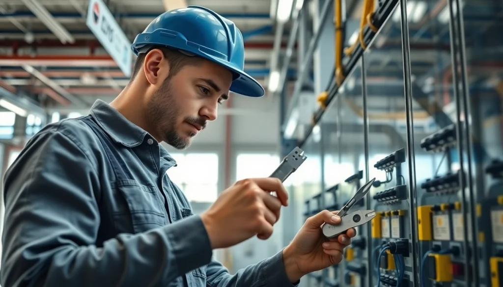 Conducting electrical maintenance edmonton with skilled professionals in an industrial environment.