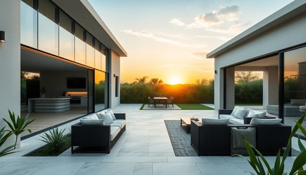 Highlighting Custom residential architecture services in a stylish modern residential setting.