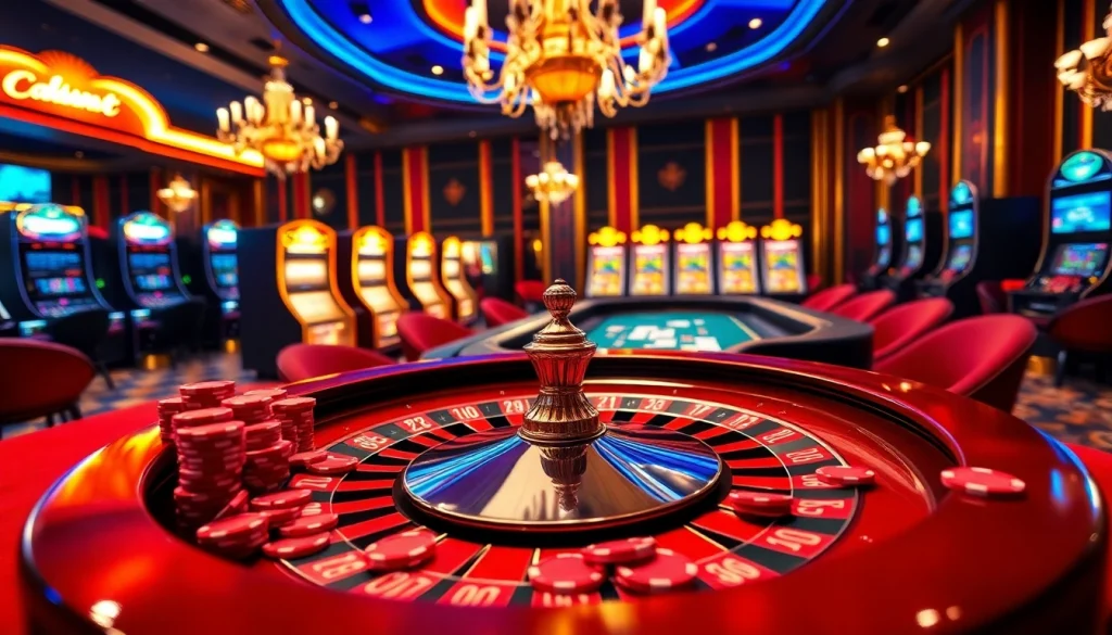 Découvrez l'excitation du casino en ligne avec des tables de roulette vibrantes, des machines à sous clignotantes et des jeux en direct.