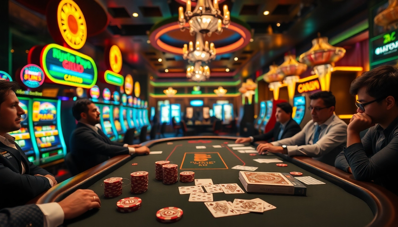 Engaging casino players at a kpi4d poker table immersed in high-stakes excitement.
