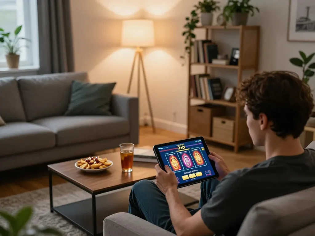 Engaging with slot deposit 2rb online gaming setup in cozy home environment