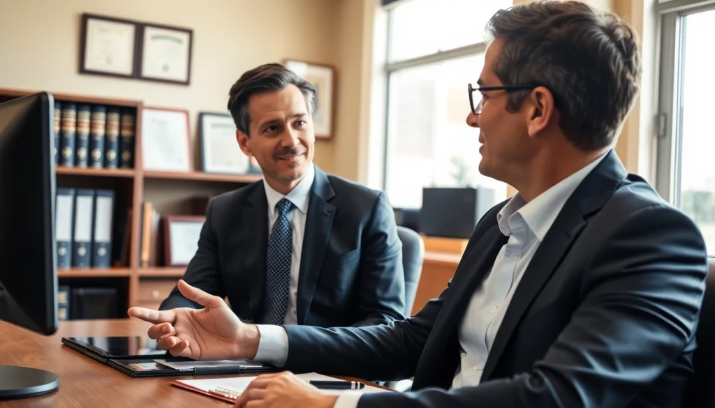 Consultation with a Grand Junction Personal Injury Lawyer, highlighting trust and professionalism.