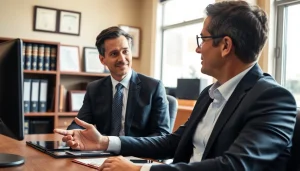 Consultation with a Grand Junction Personal Injury Lawyer, highlighting trust and professionalism.