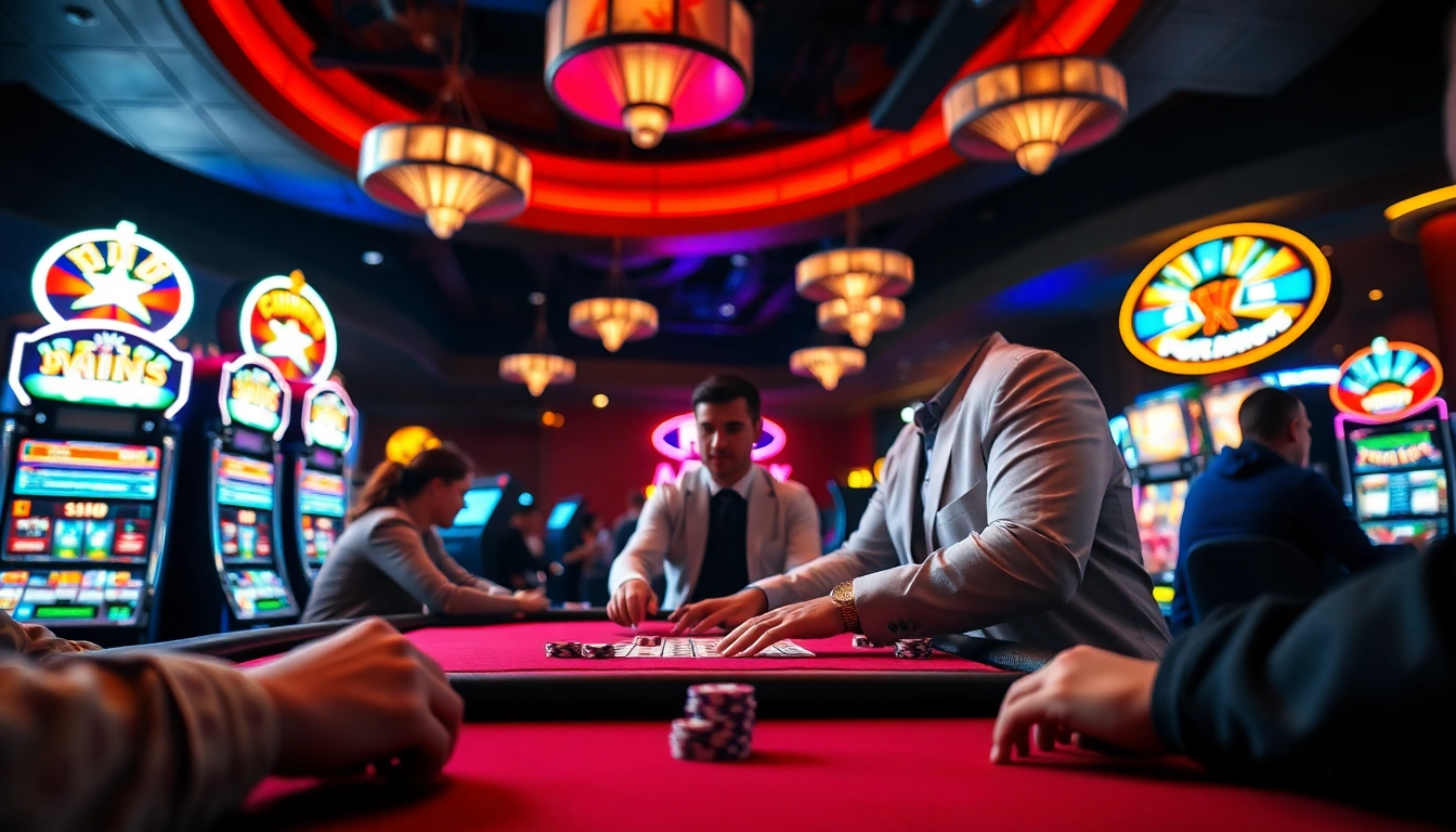 Menangkan permainan dengan yyrr sebagai fokus dealer di meja poker yang ramai.